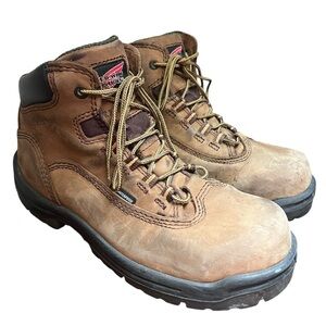 Red Wing 2340 5-inch King Toe Leather Work Boots Womens 8.5 D Wide ASTM Safety